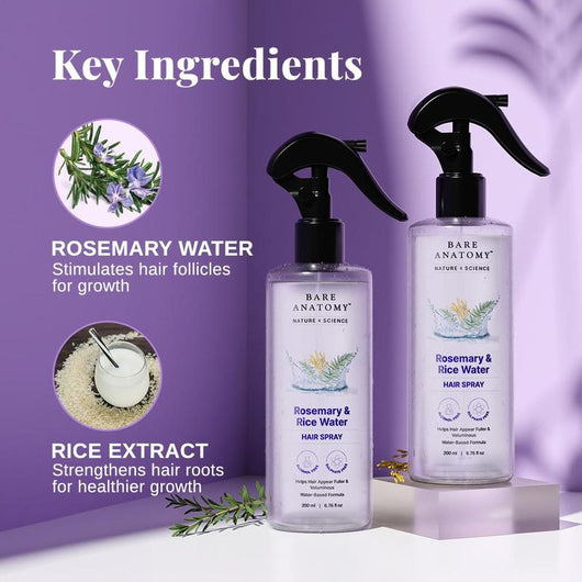 BARE Organic Rosemary & Rice Water Hair Growth Spray