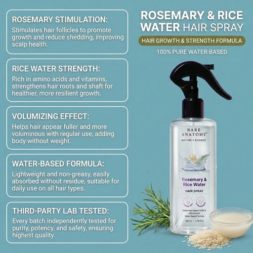 BARE Organic Rosemary & Rice Water Hair Growth Spray